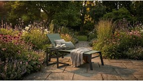 Зелен градински шезлонг метален Hilde – Bizzotto