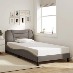 3207755 vidaXL Рамка за легло без матрак, таупе, 100x200 см, плат