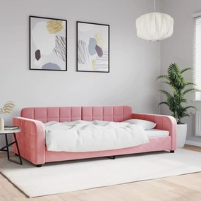 354068 vidaXL Кушетка, розова, 100x200 см, кадифе
