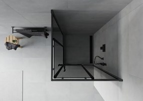 Mexen Rio квадратна душ кабина 80 x 80 см, графит, черна - 860-080-080-70-40