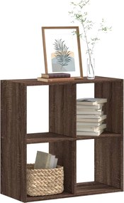 852831 vidaXL Библиотека, кафяв дъб, 68,5x32x68,5 см, инженерно дърво