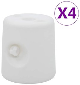 47688 vidaXL Баластни тежести за шатра, 4 бр, PE, бели
