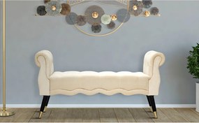 Кремава кадифена пейка Paris – Mauro Ferretti