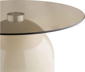 Бежова кръгла масичка за кафе със стъклен плот ø 70 cm Ravello – House Nordic