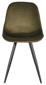 Кадифени трапезни столове в цвят каки в комплект от 2 броя Capri - LABEL51