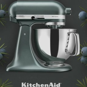 Планетарен миксер KitchenAid Artisan Elegance 5KSM175PSEJP, 300 W, 4.8 л, Direct drive, 10 скорости, Тъмнозелен