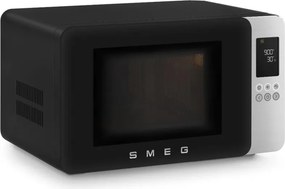 Микровълнова фурна с грил 4в1 SMEG Collezione MOC01BLMEU, 1900W, 29 л, 18 програми, Плавно затваряне, Звуков сигнал, LCD, Черен мат