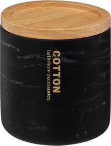 Контейнер за памук 5five Lеa - Черен