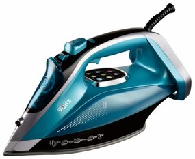 Ютия с LED дисплей Oliver Voltz OV51050L, 3200W, 350 мл, Керамична плоча, Самопочистване, Система против капене и варовик, Тюркоаз