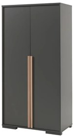 Тъмносив детски гардероб 98x195 cm London – Vipack