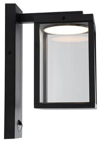 Външна стенна лампа черна с LED сензор за движение - Ferdinand