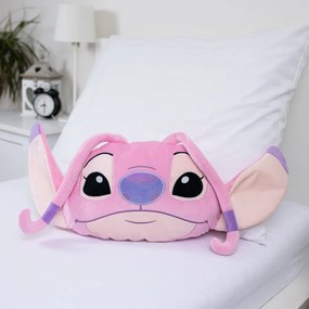 Детска възглавница от флийс 41x32 cm Lilo and Stitch "Angel Pink" – Jerry Fabrics