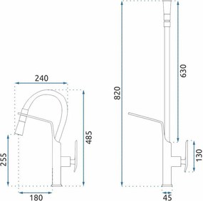 Смесител за кухня Rea Castor Brush Nickel