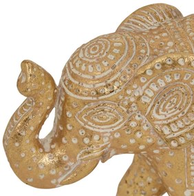 Декоративна фигура atmosphera Gajah, Смола, Златист, 12 cm