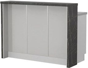 Островна кухненска пейка Modena-Length: 135 cm.-Gray light-Black Stone