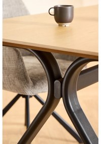 Трапезна маса с дъбов плот 100x200 cm Bristol – Actona