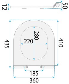 Седалка за тоалетна UF DUROPLAST FLAT WHITE
