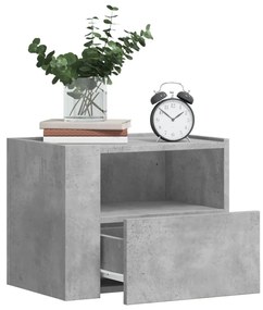 Sonata H Нощни шкафчета за стенен монтаж 2 бр бетонно сиви 45x30x35 см