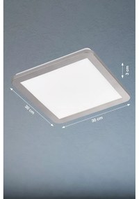 Сиво LED осветление за таван 30x30 cm Gotland - Fischer &amp; Honsel