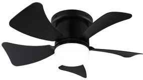 ZEVENTI - LED регулируем вентилатор MUNDAKA LED/10W/230V черен + DO