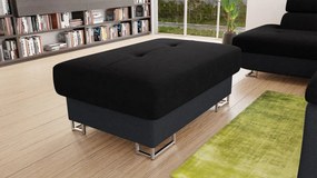 Пуф Cotere-тъмно сиво - черен