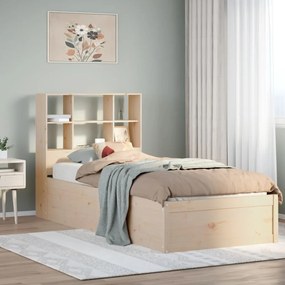 3323476 vidaXL Рамка за легло без матрак, 90x190 см, масивна чамова дървесина