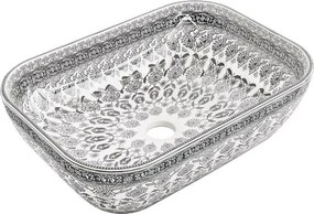 Mexen Rita умивалник надплотен 45 x 32 см, бял/черен модел - 21084586