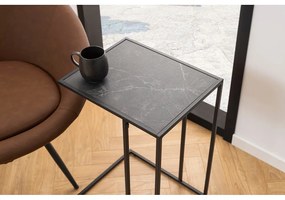 Странична масичка с плот от имитация на мрамор 43x35 cm Infinity – Actona