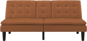 Кафяв разтегателен диван от изкуствена кожа 191 cm Maine – Støraa