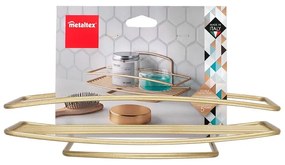 Стоманен рафт за баня в златисто Onda – Metaltex