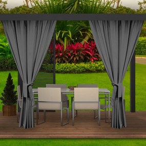 Уникални тъмносиви завеси за градински павилион Ширина: 155 см | Дължина: 240 см