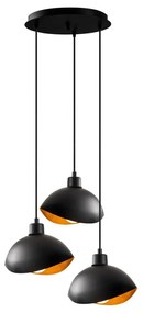 Черно висящо осветително тяло с метален абажур ø 50 cm Sivani – Opviq lights