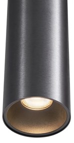 Модерен висящ полилей тъмно сив GU10 50mm - Tubo