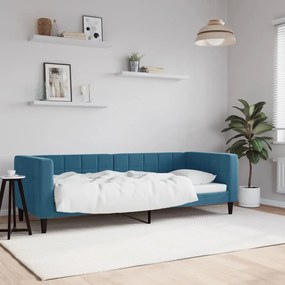354000 vidaXL Кушетка, тъмносиня, 80x200 см, кадифе