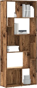 856014 vidaXL Библиотека, старо дърво, 67x24x161 см, инженерно дърво