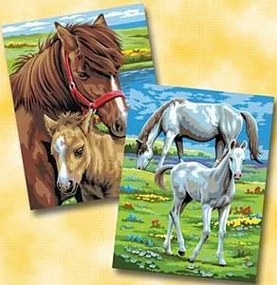 KSG Craft - Рисуване по номера с акрилни бои - Коне