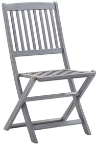 3078289 vidaXL Сгъваеми градински столове, 8 бр, акация масив