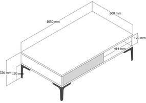 Холна маса HM9503.01 цвят орех