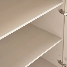 Светлосиво шкафче от масивен бор 110x200x57 cm Rain – WOOOD