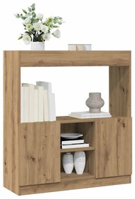 855132 vidaXL Висок шкаф, дъб артизан, 92x33x100 см, инженерно дърво