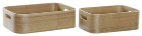 Комплект Декоративни Кутии DKD Home Decor Scandi Дървен MDF (35,5 x 25 x 10 cm)