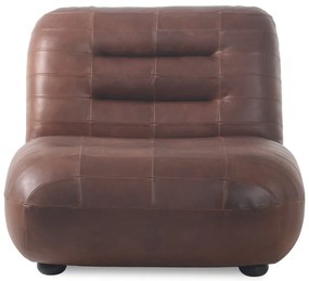 Кафяво кожено кресло Wyatt – Dutchbone