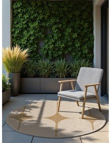 Кръгъл килим за открито и закрито в цвят слонова кост и бежово ø 160 cm Duet Bowen – NORTHRUGS