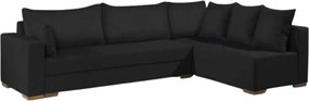 Ъгъл диван Trendy-Left-285φ 185β cm.-Black