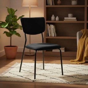 Комплект от 4 трапезни стола - тапицирани кадифени столове с метална конструкция