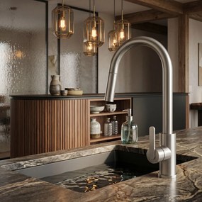 Смесител за кухня REA Ontario Brush Nickel