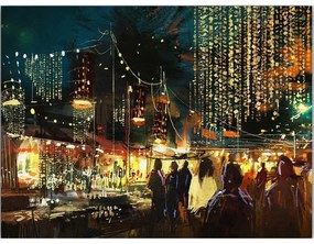 Живопис 100x70 cm City Street - Wallity