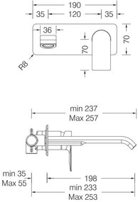 Вградена Кран за тоалетна Eurorama Charma
