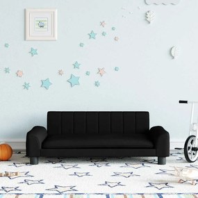 3196262 vidaXL Детски диван, черно, 90x53x30 см, текстил