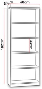 Библиотечка Rack-Дължина: 80 см.-Естествен